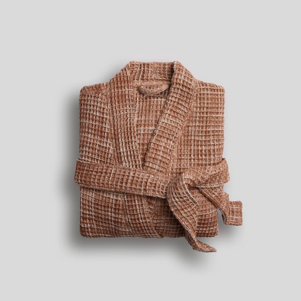 Parachute Waffle Knit Robe in Tan